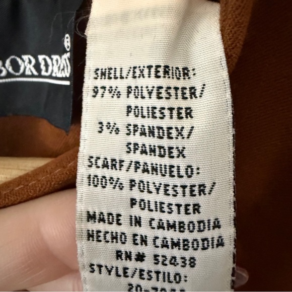 Vintage Sag Harbor | Brown Faux Suede 90s Dress | Size Medium - Picture 7 of 8